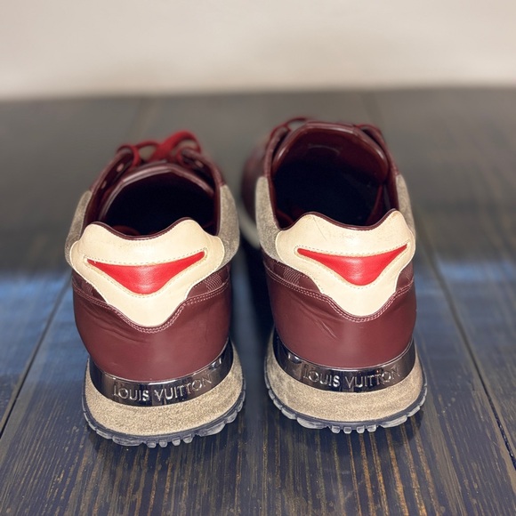 Louis Vuitton Burgundy Suede Run Away Sneakers Size 12 - Picture 2 of 12